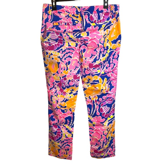 Lilly Pulitzer Stretch Chino Dress Pants in Catch & Release Print / Size 6 - Picture 4 of 10